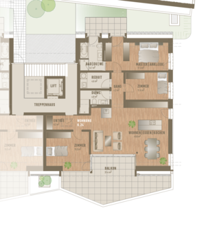 Grundrissplan Wohnung 6.24