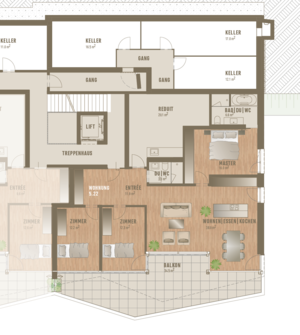 Grundrissplan Wohnung 5.22