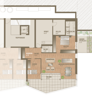 Grundrissplan Wohnung 4.12