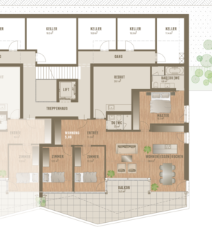 Grundrissplan Wohnung 5.06