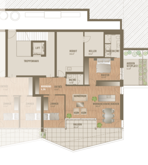 Grundrissplan Wohnung 4.04