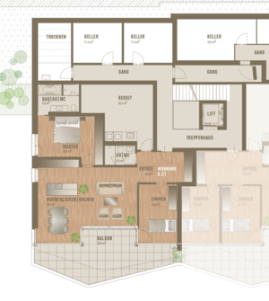 Grundrissplan Wohnung 5.21