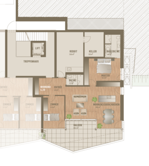 Grundrissplan Wohnung 4.20