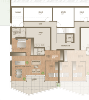 Grundrissplan Wohnung 5.05