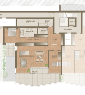 Grundrissplan Wohnung 3.17