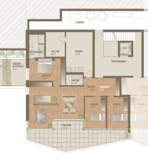 Grundrissplan Wohnung 4.11