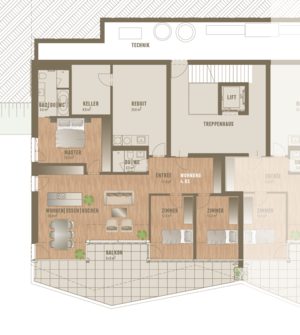 Grundrissplan Wohnung 4.03